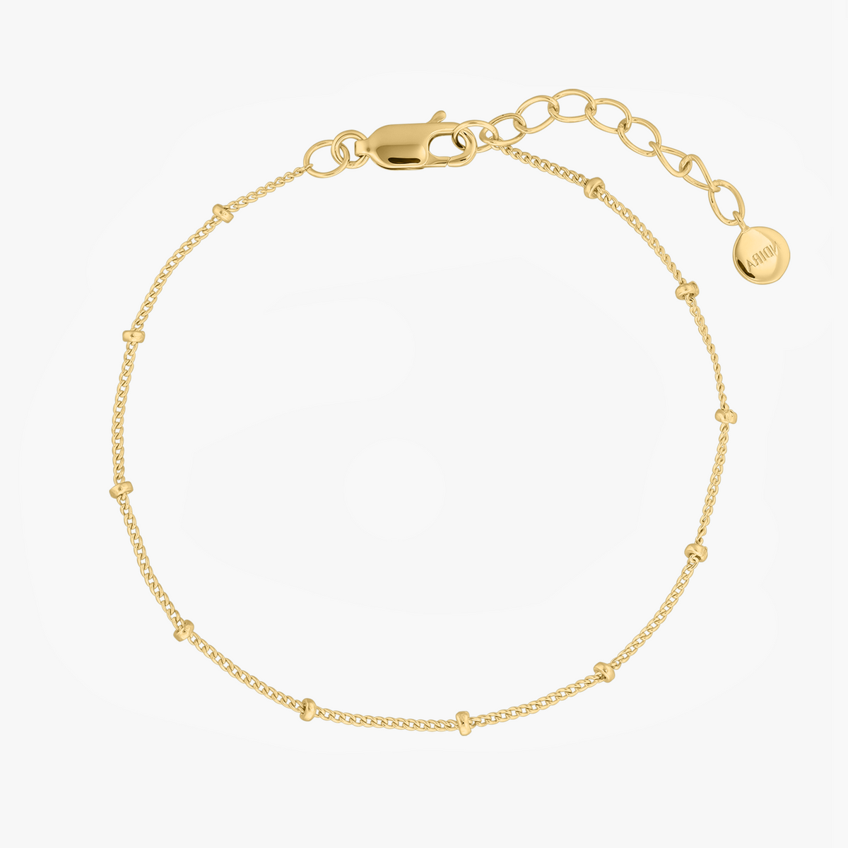 Golden Beaded ezüst karkötő - Indira