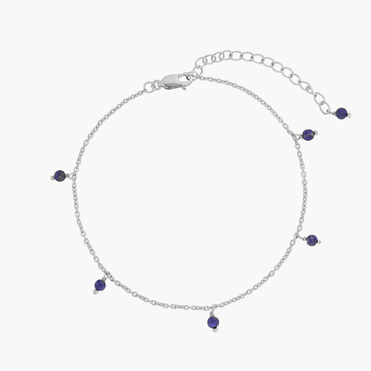 Ezüst bokalánc Gem Droplet - Lapis - Indira