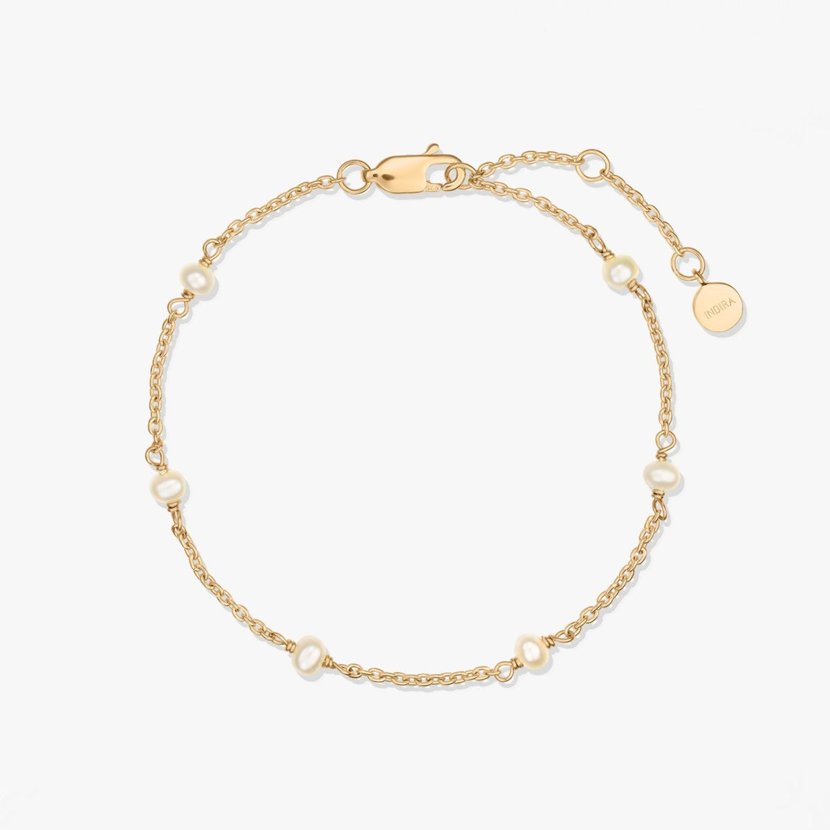 Golden Pearl Beads ezüst karkötő - tenyésztett gyöngyök