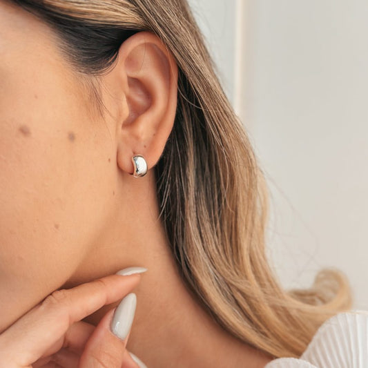 Ezüst Bold Mini Hoops - Indira