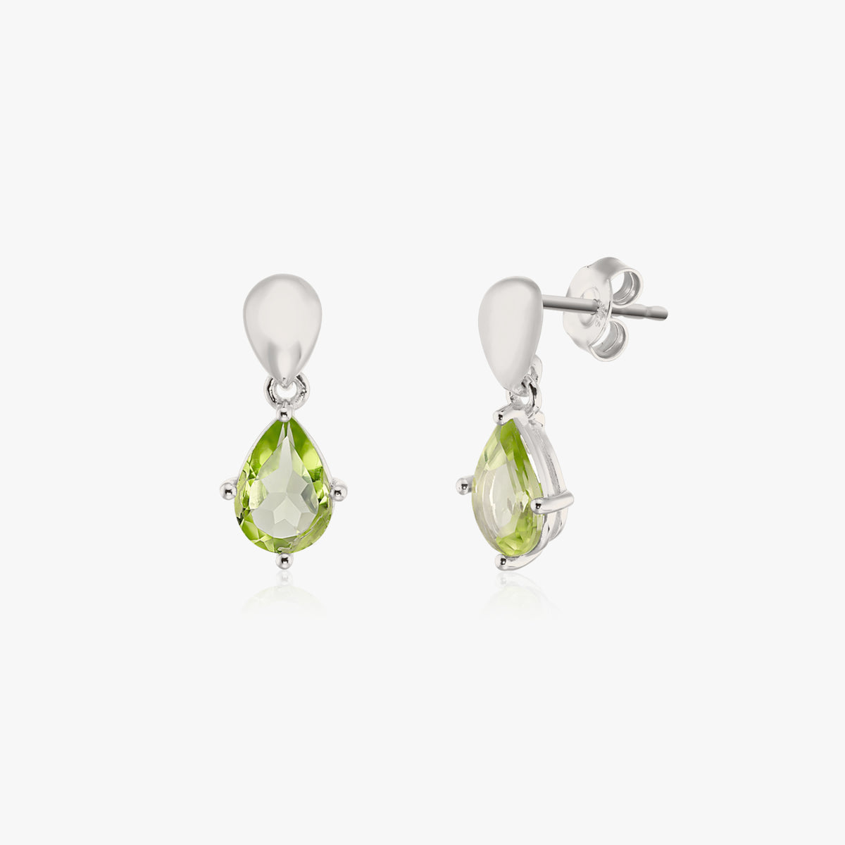 Kaylee ezüst fülbevaló - Peridot - Indira