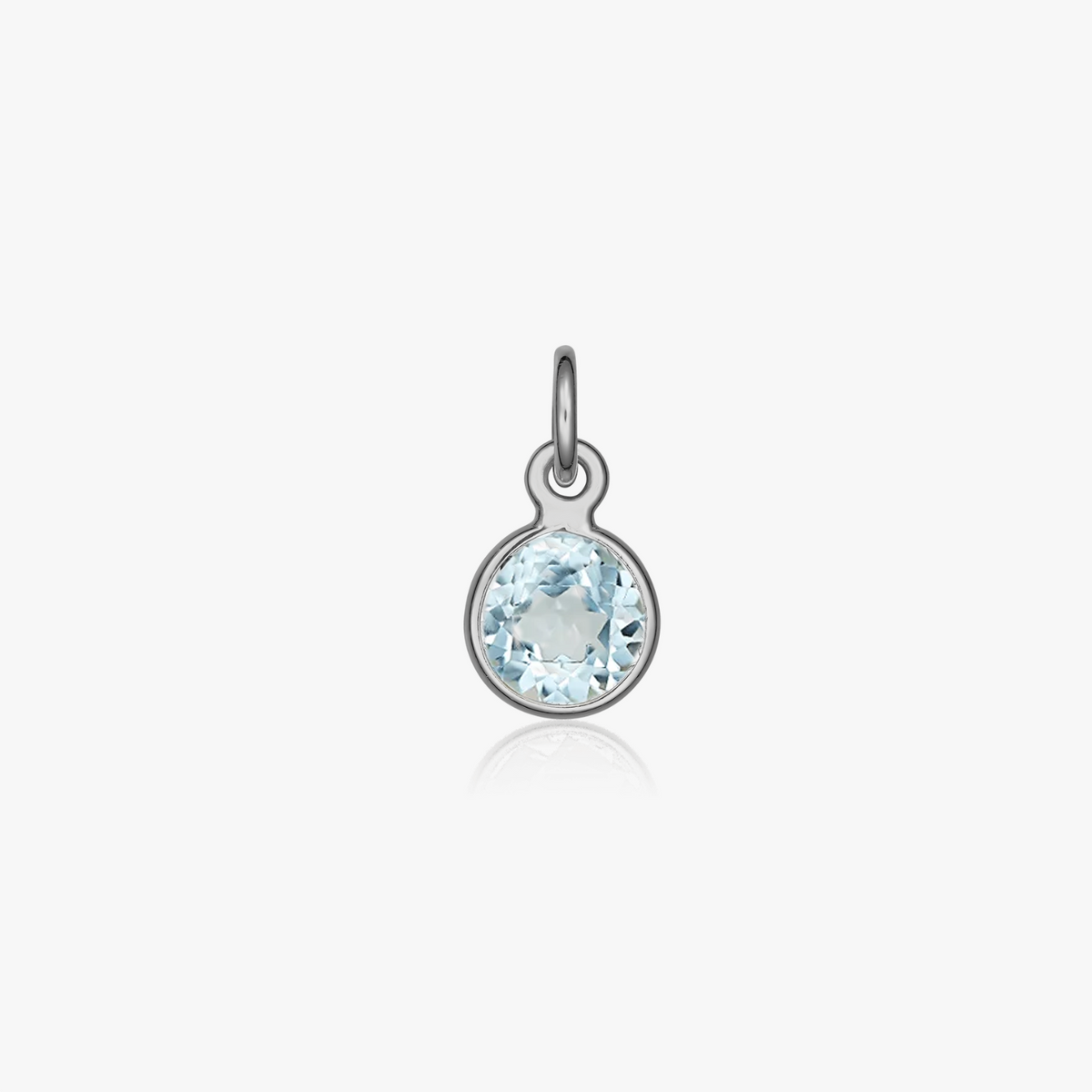 Birthstone áprilisi medál ezüstből - Kék Topáz - Indira