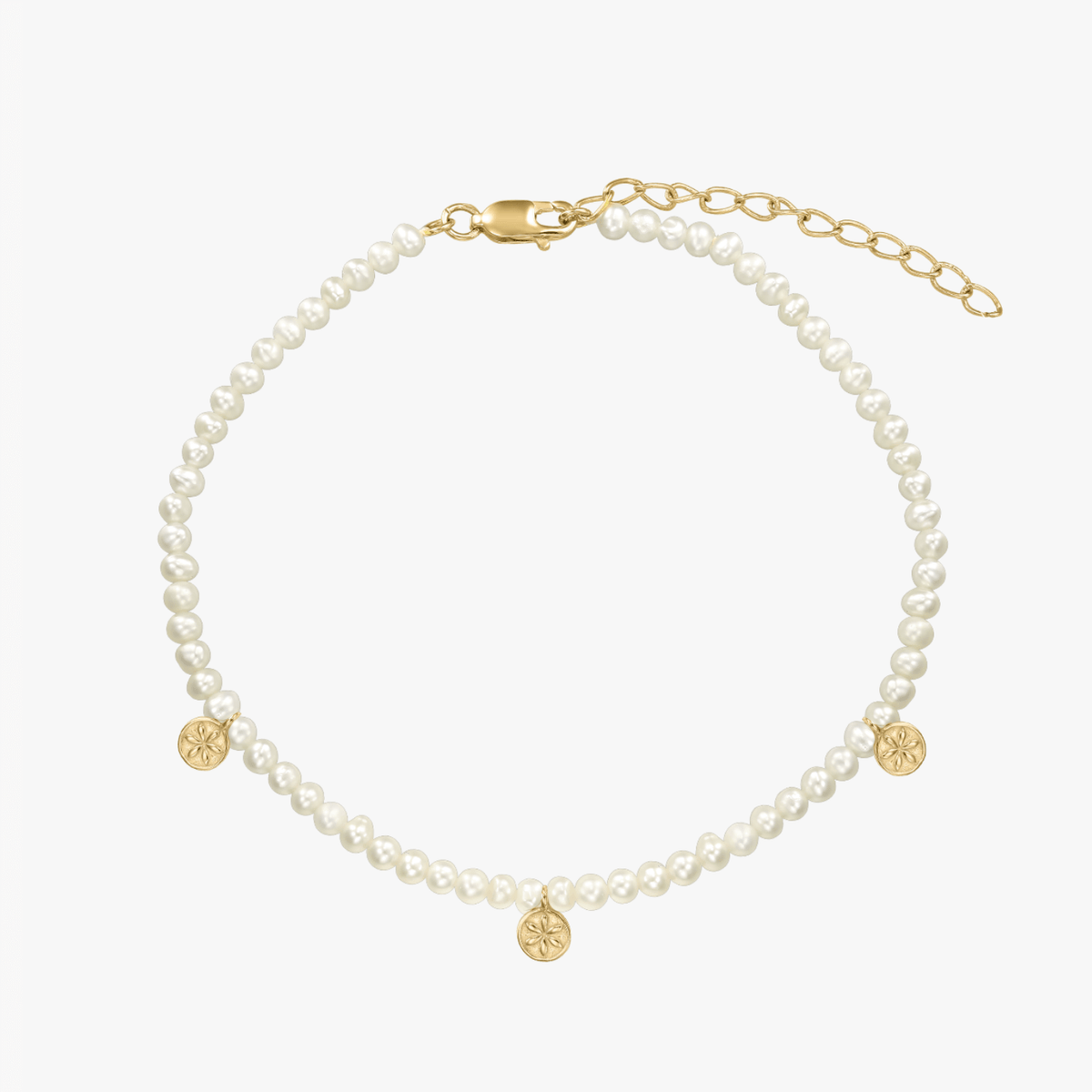 Golden Venus ezüst bokalánc - Természetes gyöngyök - Indira