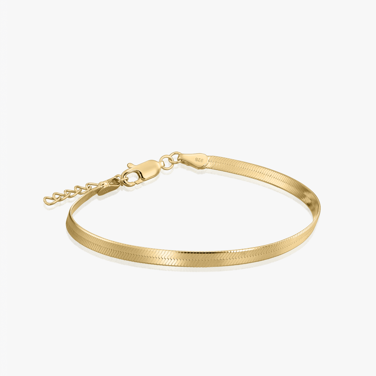 Ezüst bokalánc Golden Herringbone stílusban - Indira