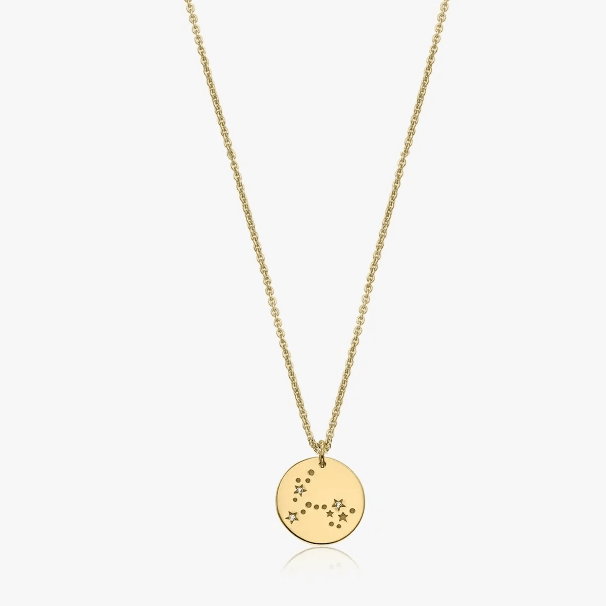 Ezüst nyaklánc Golden Zodiac - Halak - Indira