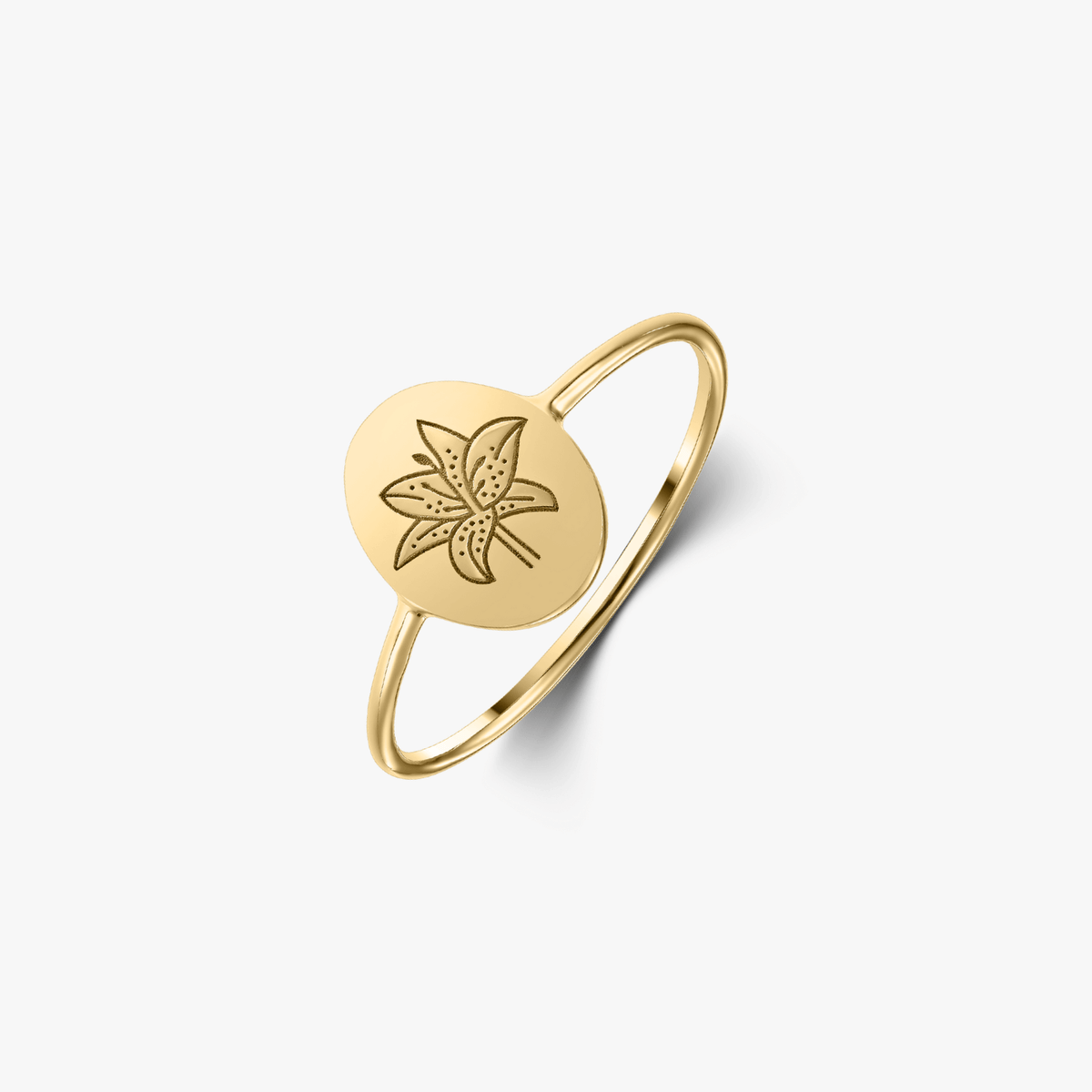 Arany Birthflower gyűrű - Májusi Liliom - Indira