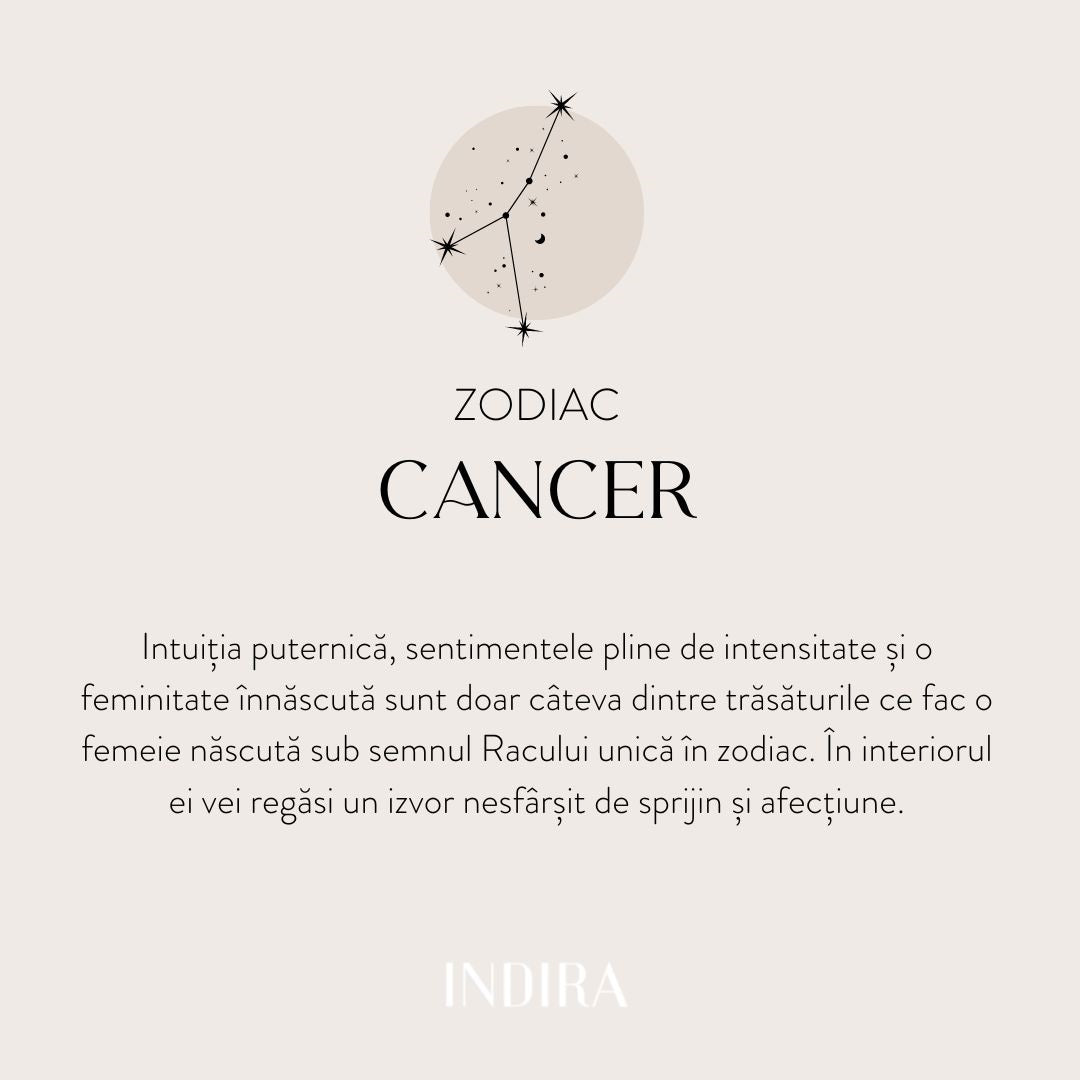 Golden Zodiac - Rák - Ezüst nyaklánc Indira