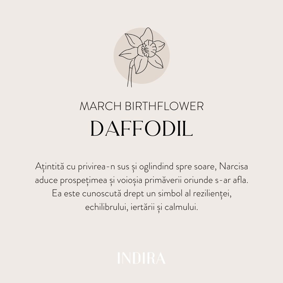 Birth Flower arany medál - Márciusi Nárcisz - Indira