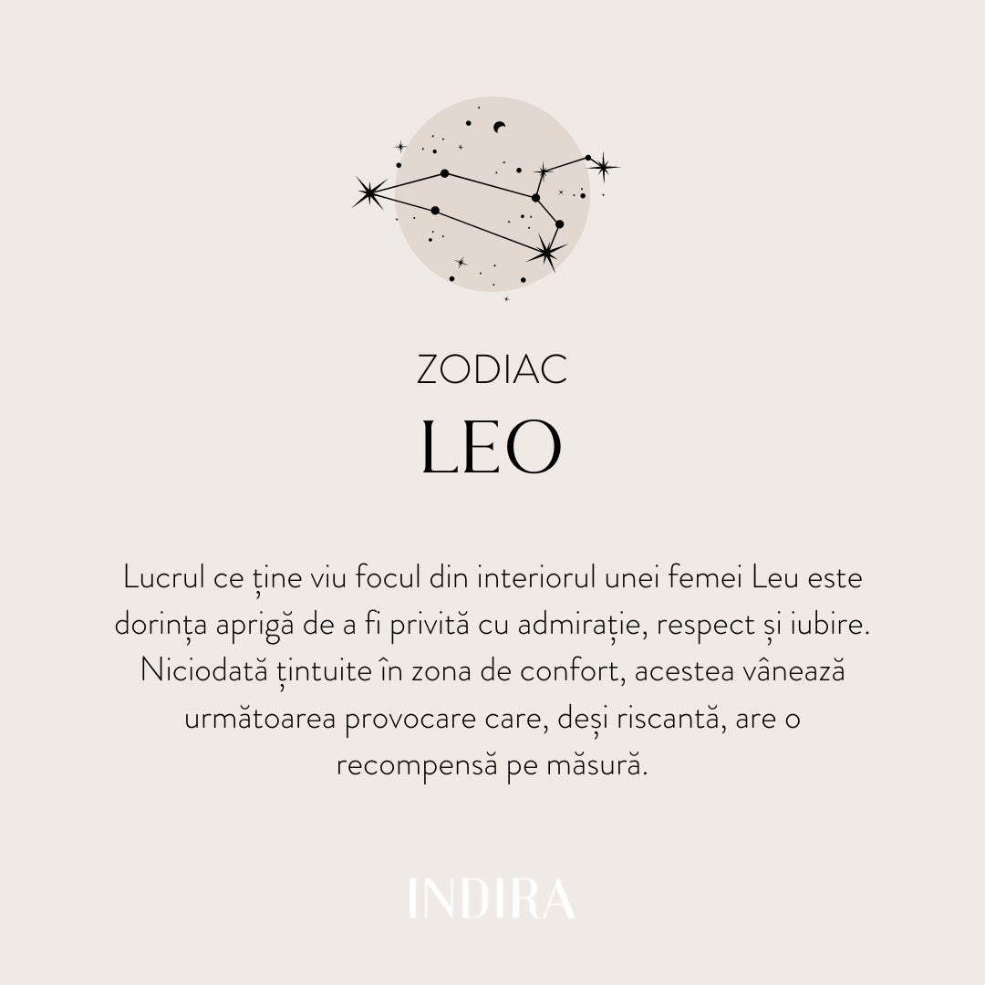 Ezüst Zodiac - Leo - Indira nyaklánc