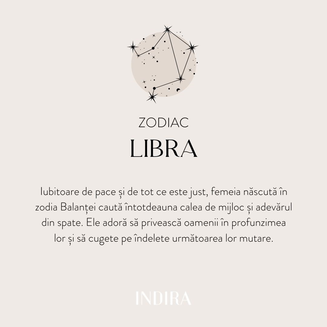 Ezüst Zodiac Nyaklánc - Mérleg - Indira