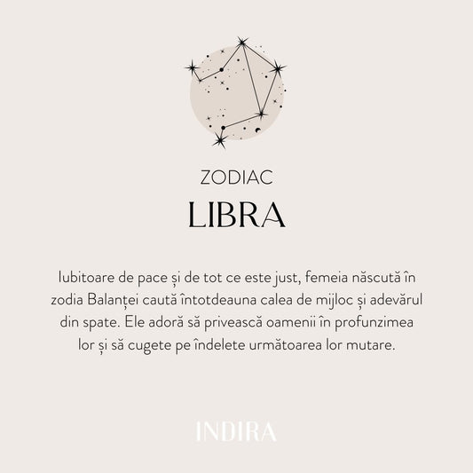 Ezüst Zodiac Nyaklánc - Mérleg - Indira