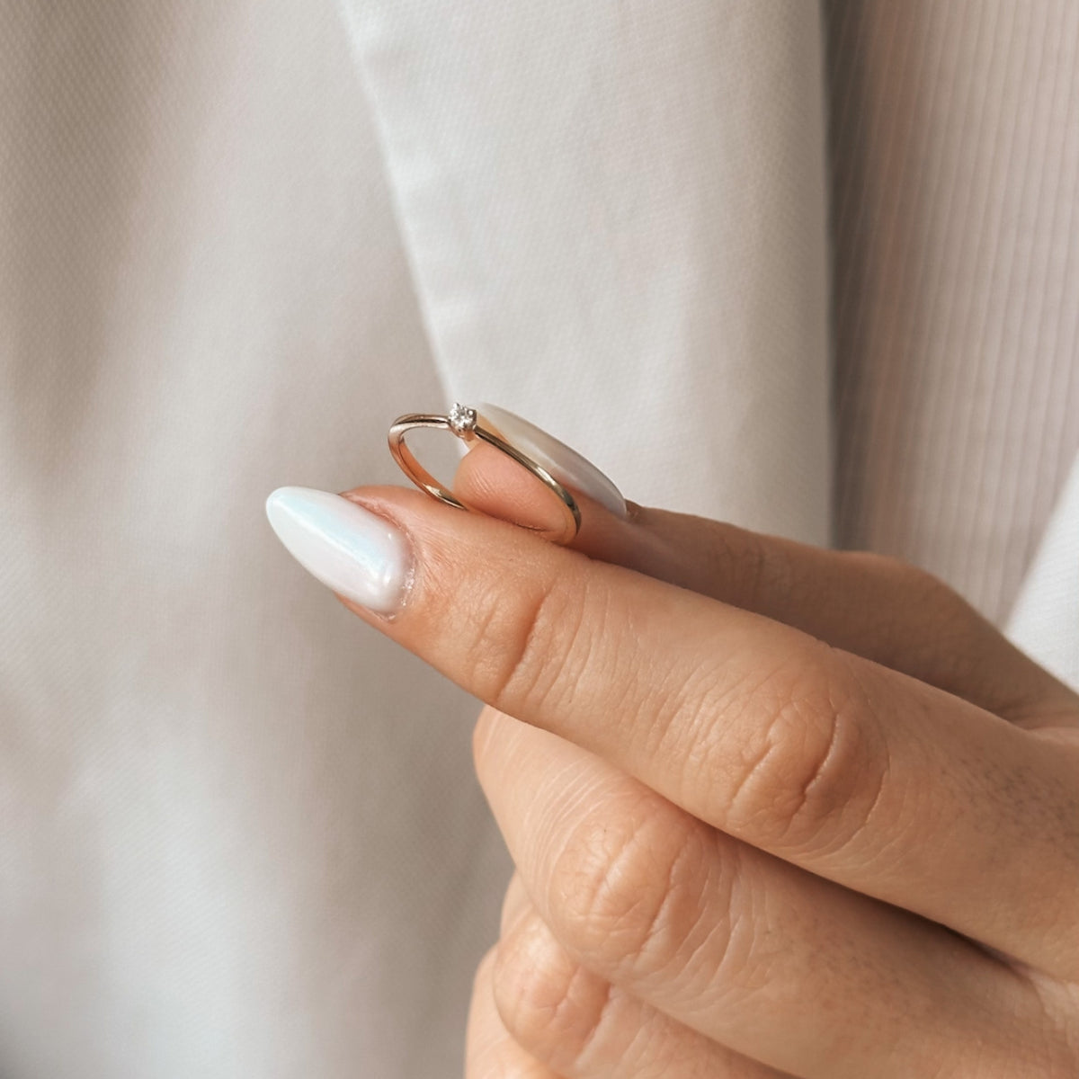 Timeless arany gyűrű - 0.03 CT gyémánt - Indira