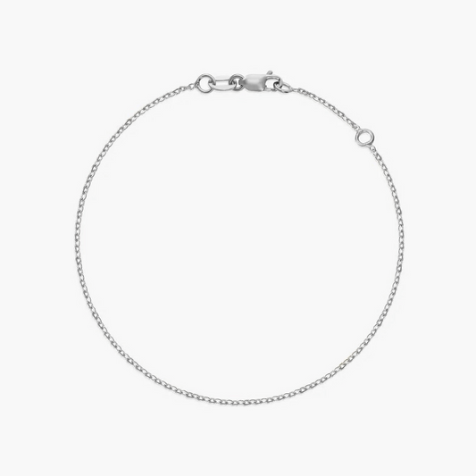 Simple Chain fehérarany karkötő - Indira