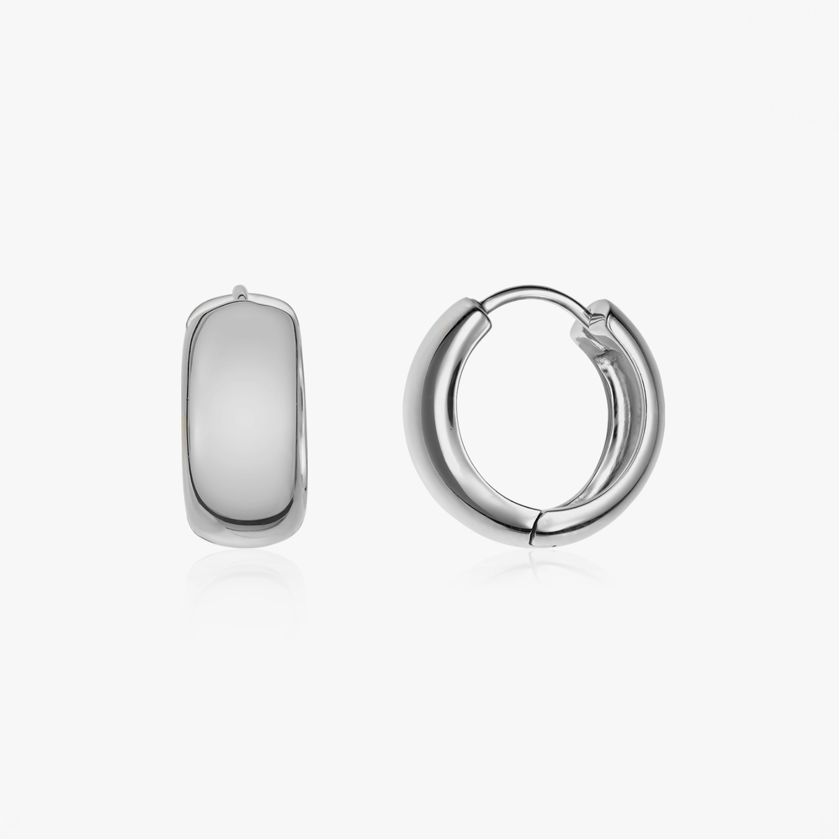 Ezüst Bold Maxi Hoops fülbevaló - Indira