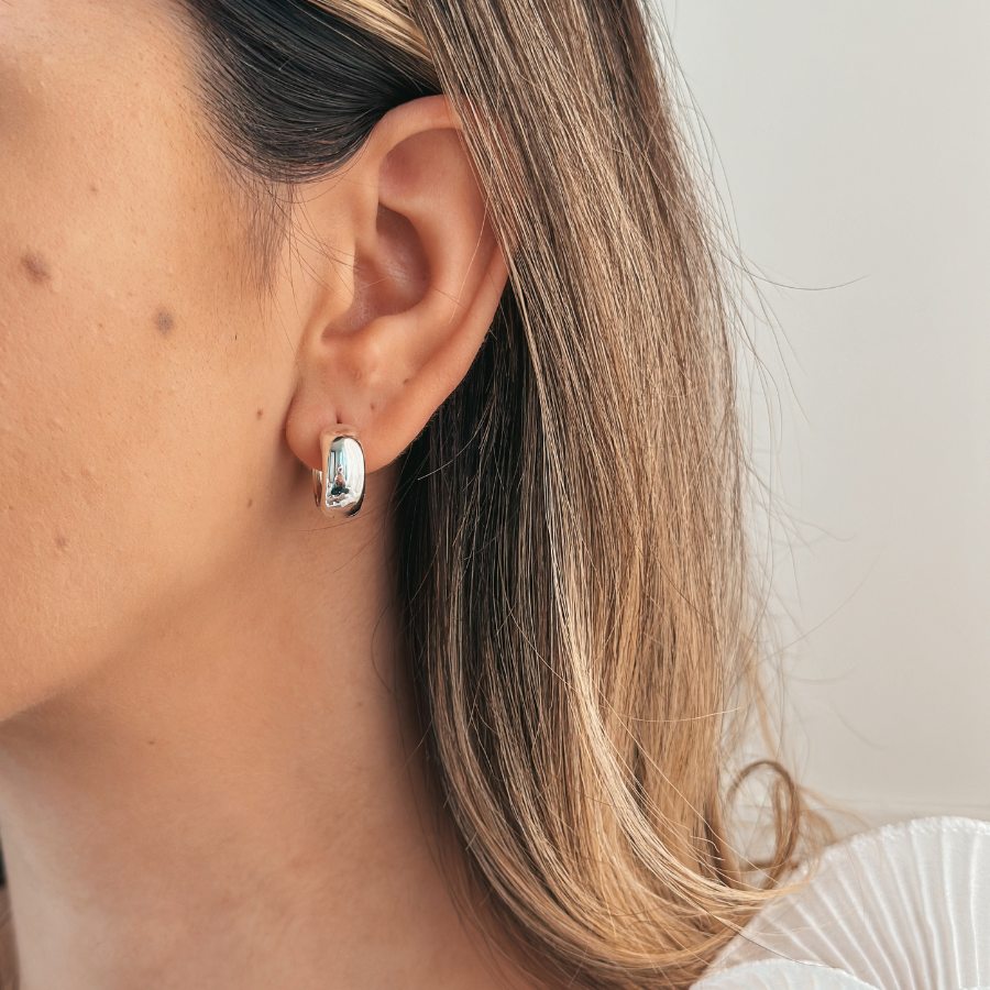 Bold Maxi Hoops ezüst fülbevaló - Indira