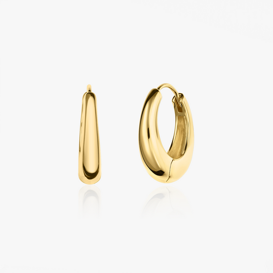 Golden Maxi Dome ezüst fülbevaló - Indira