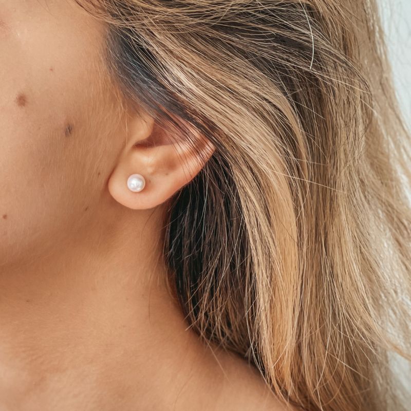 Indira Pearl Studs arany fülbevaló