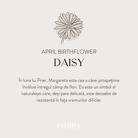 Gyerek arany zsinór karkötő - Birth Flower - Áprilisi Margitvirág - Indira