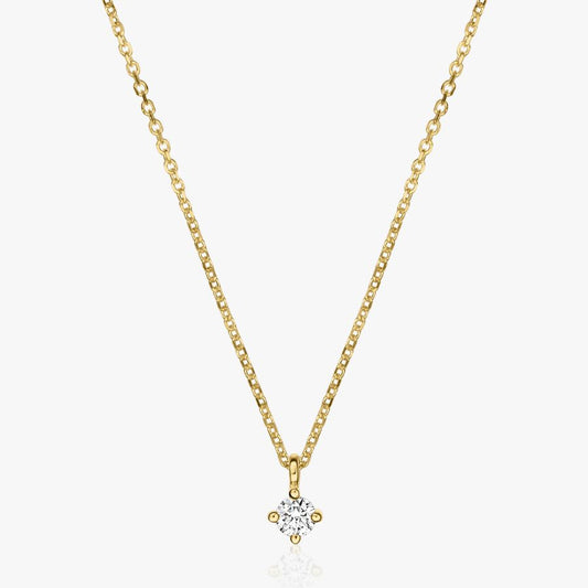 Időtlen arany nyaklánc – 0,05 CT gyémánt – Indira