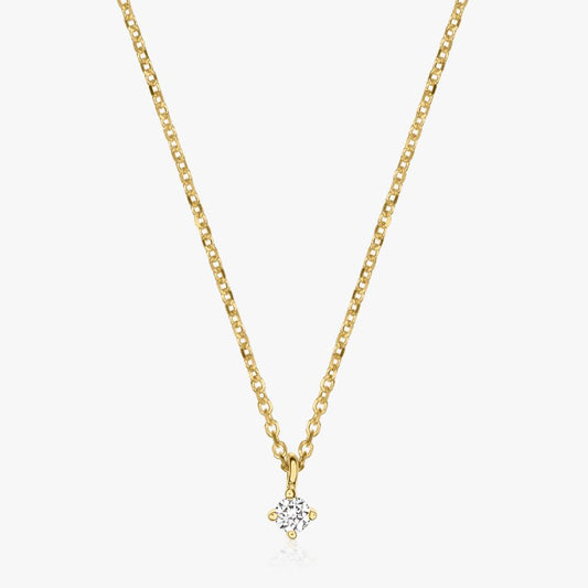Timeless arany nyaklánc - 0.03 CT gyémánt - Indira