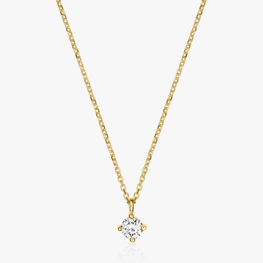 Timeless arany nyaklánc - 0.1 CT gyémánt - Indira