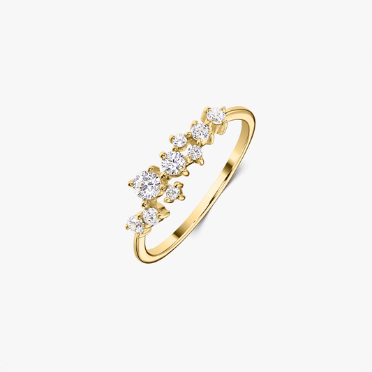 Golden Galaxy ezüst gyűrű - Cirkónia - Indira