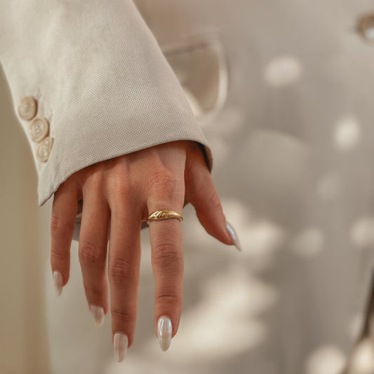 Golden Mini Dome ezüstgyűrű – Indira