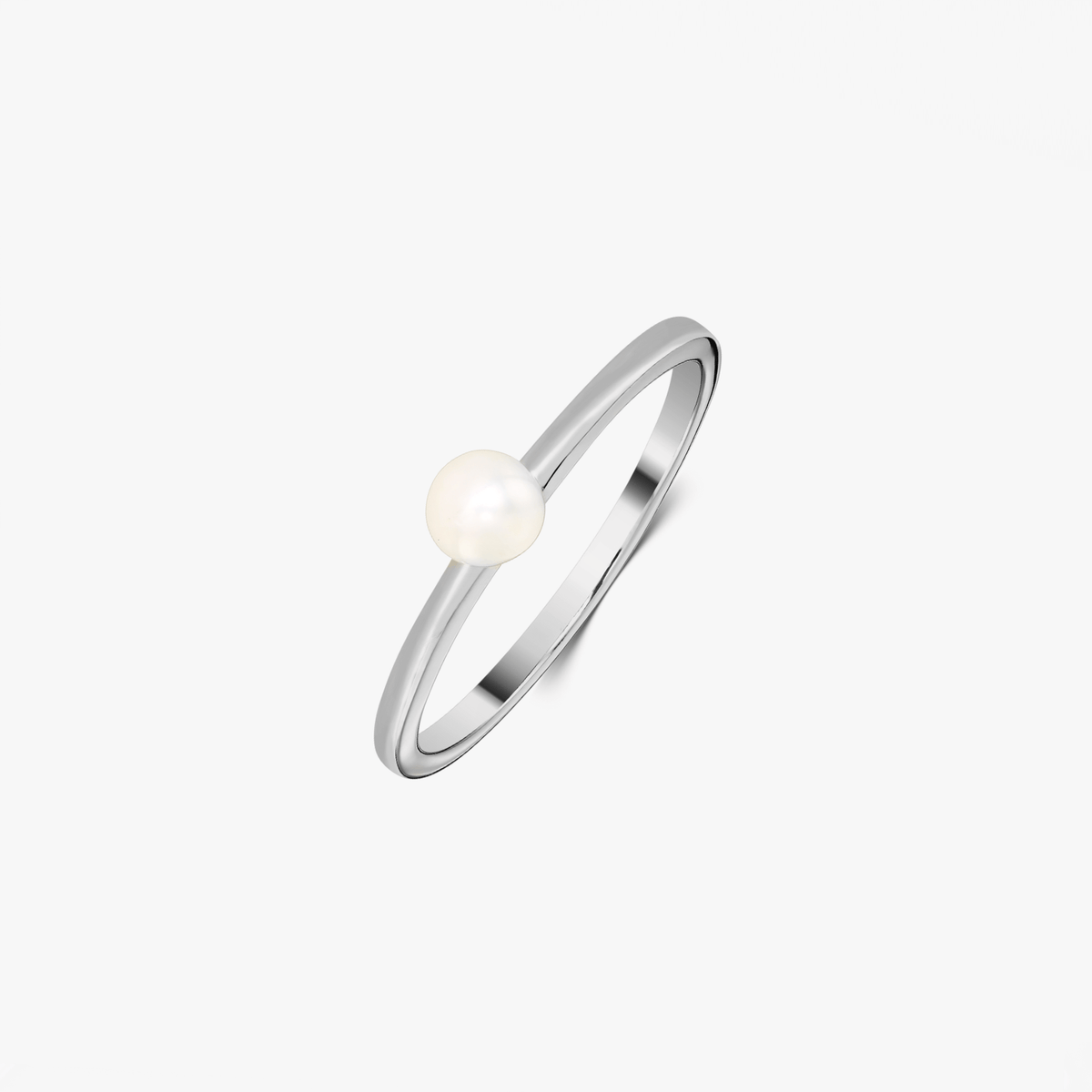 Ezüst Pearl Solitaire gyűrű - Indira