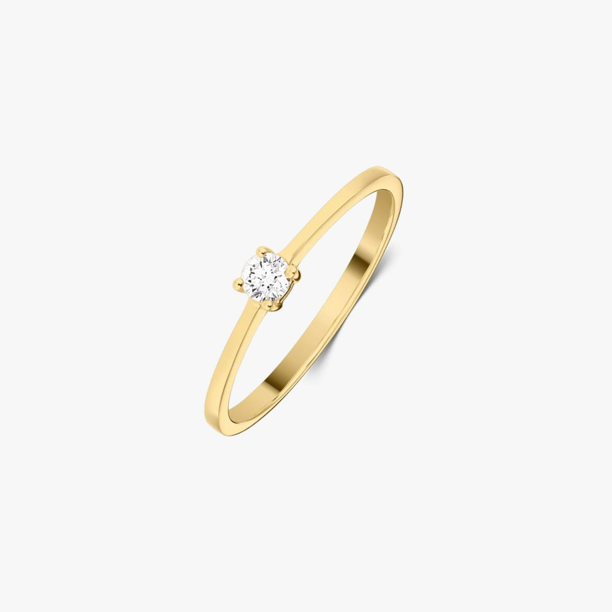 Időtlen aranygyűrű - 0.1 CT gyémánt - Indira