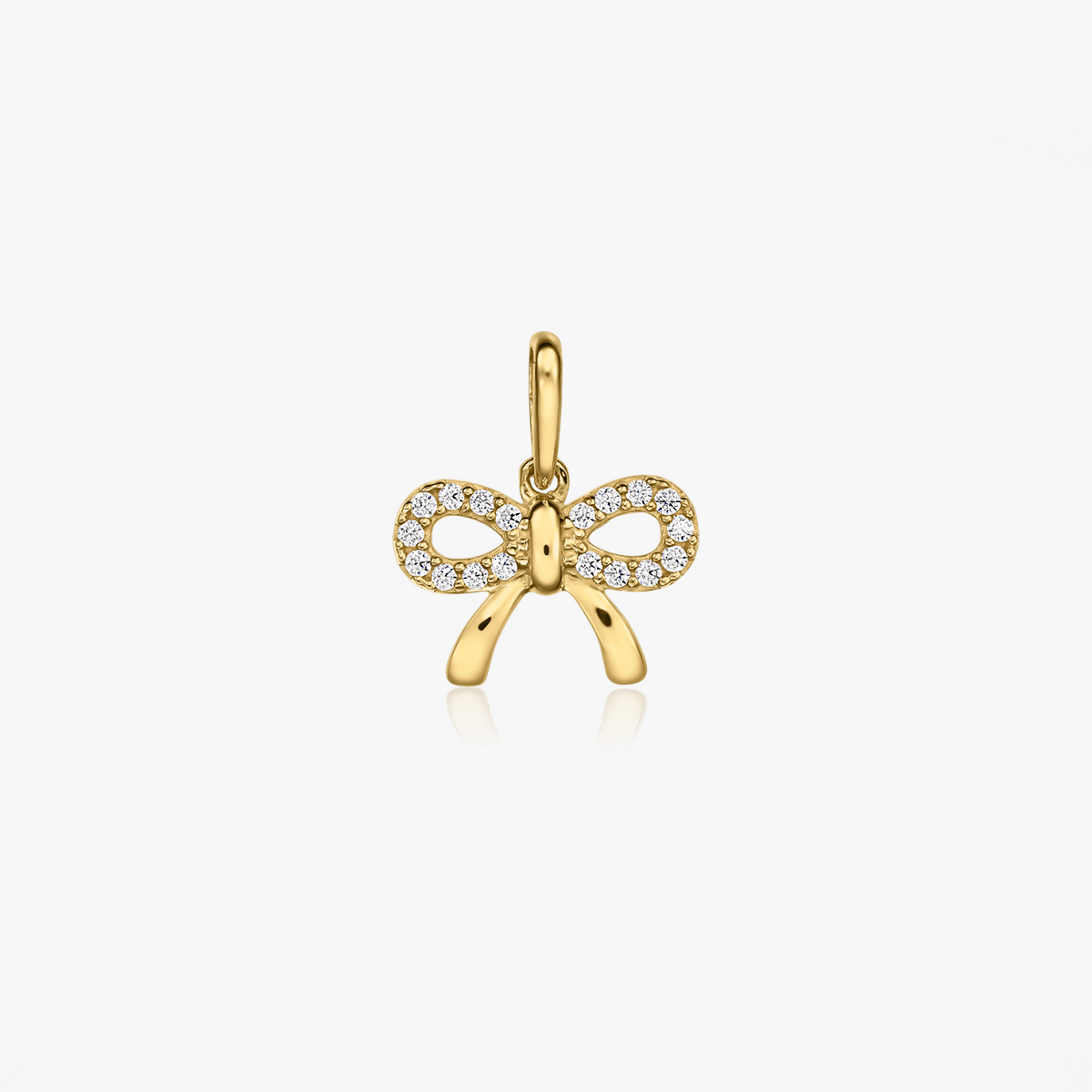 Sárga arany Bow Charm medál - Indira