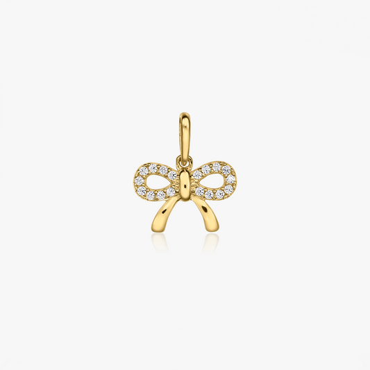 Sárga arany Bow Charm medál - Indira