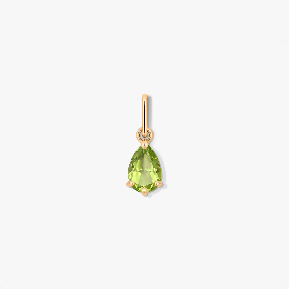 Augusztusi születési kő arany medál - Peridot
