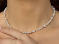 Meghan arany nyaklánc - tenyésztett gyöngyök