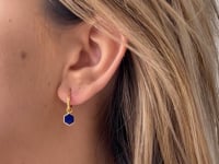 Golden Charlotte ezüst fülbevaló - Lapis Lazuli