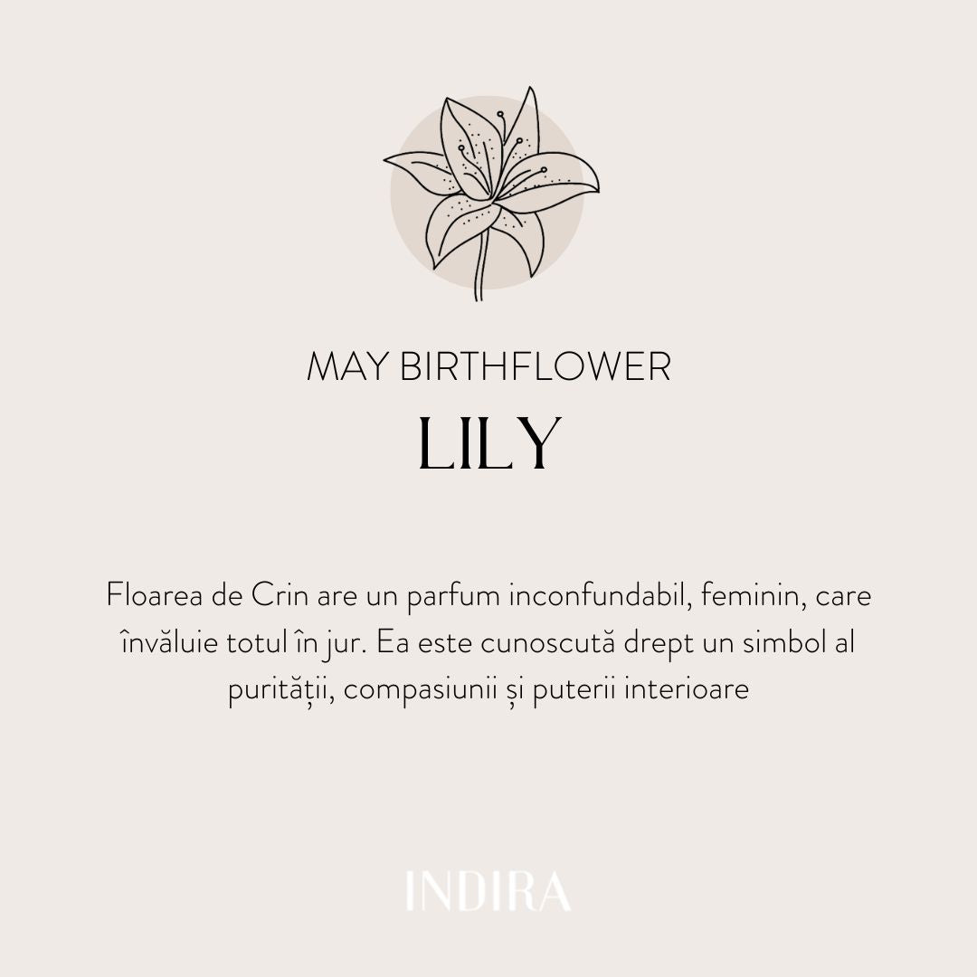 Ezüst Nyaklánc Silver Birth Flower - Májusi Gyöngyvirág - Indira