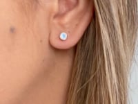 Ezüst Birthstone Június Fülbevaló - Holdkő