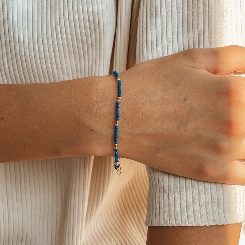 Golden SummerScape ezüst karkötő - Lapis Lazuli - Indira