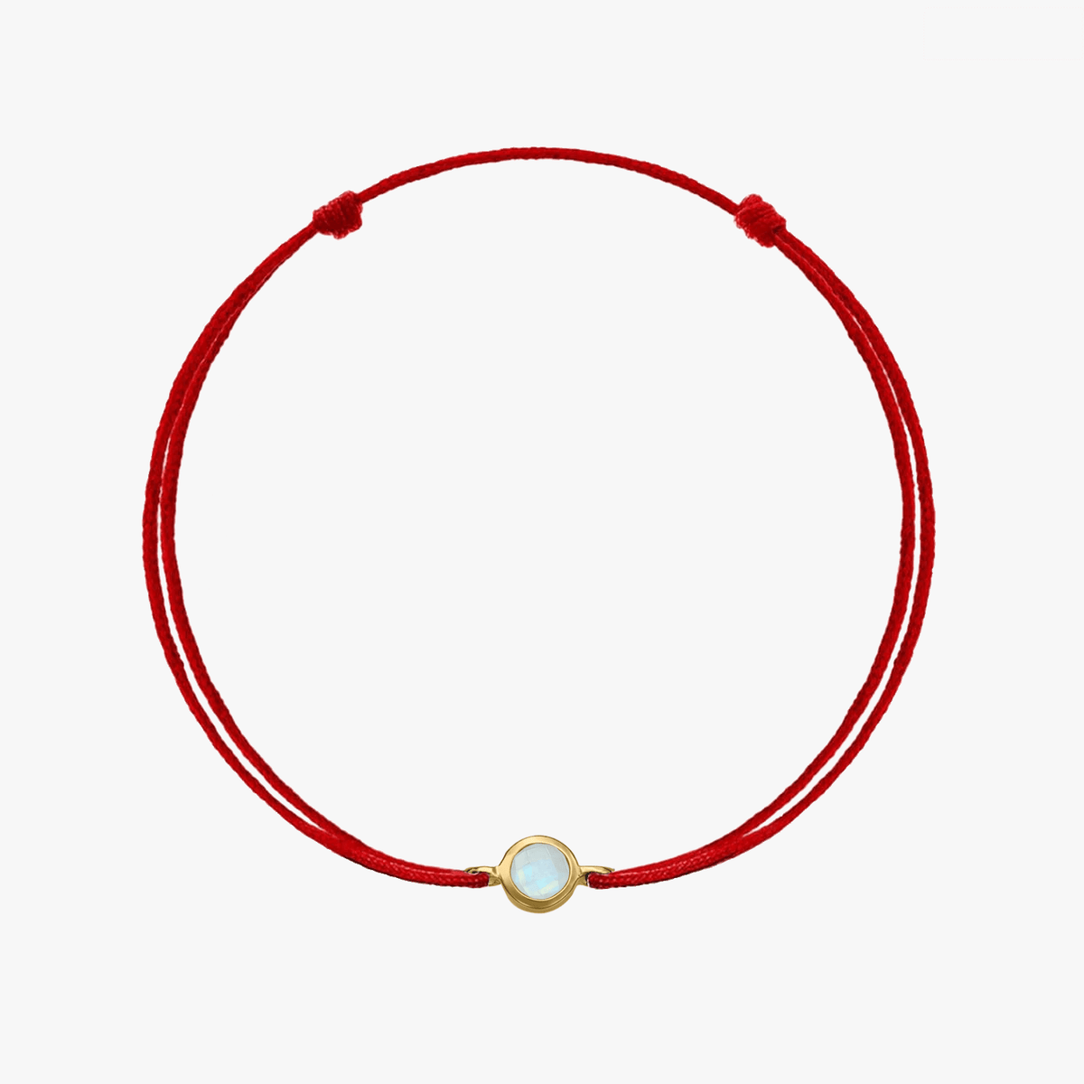 Birthstone Golden June ezüst szalag karkötő - Holdkő - Indira