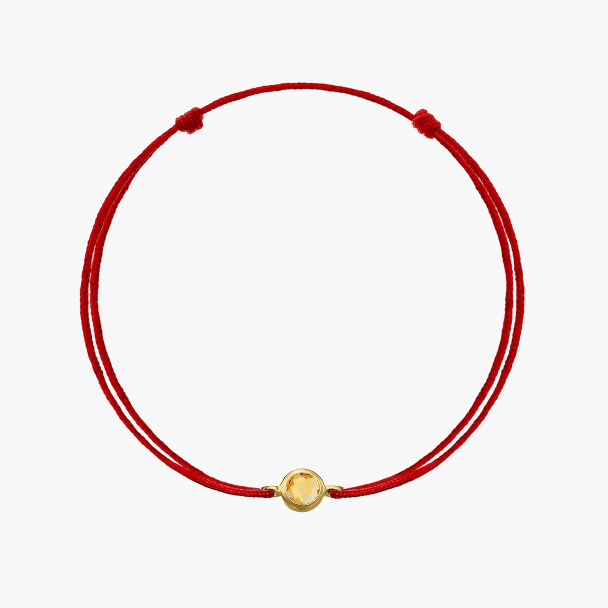 Ezüst zsinór karkötő Birthstone Golden November - Citrin - Indira