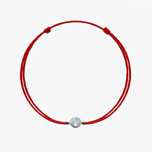 Birthstone Silver December - Kék Topáz - Indira ezüst zsinór karkötő