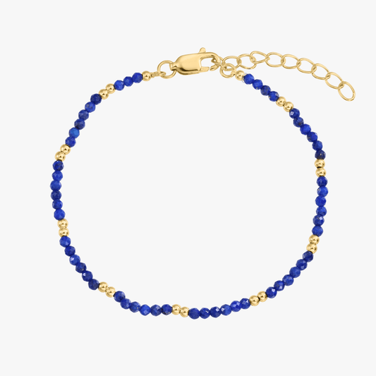 Ezüst karkötő Golden SummerScape - Lapis Lazuli - Indira
