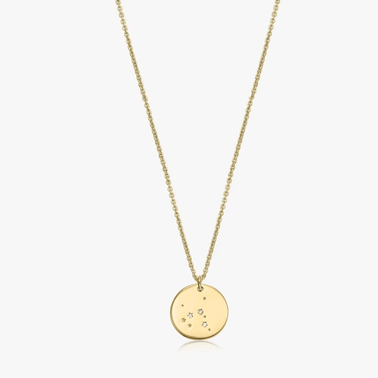 Ezüst Golden Zodiac nyaklánc - Nyilas - Indira