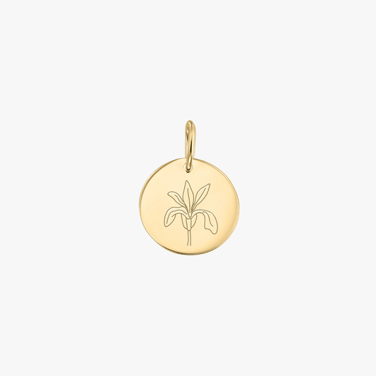 Arany medál Birth Flower - Február Iris - Indira