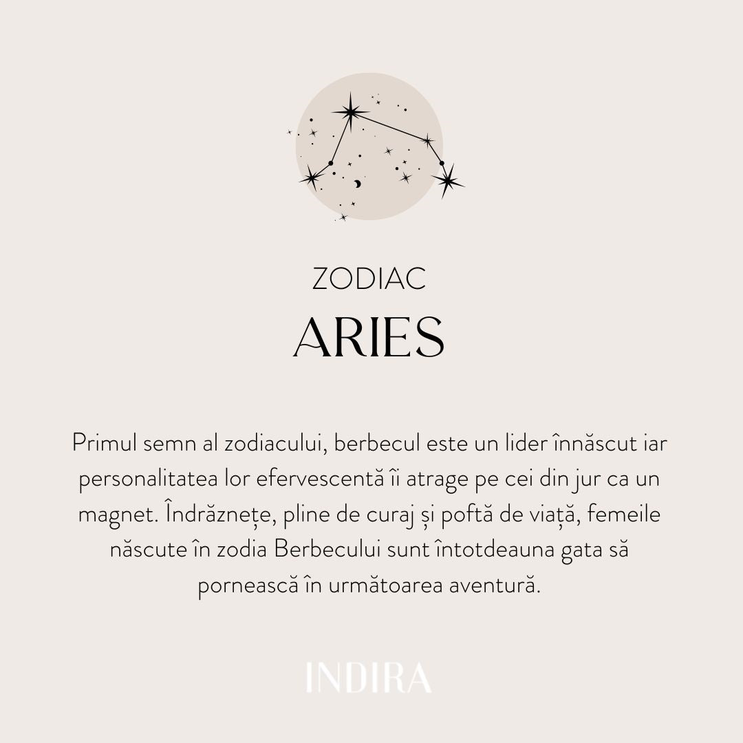 Ezüst Zodiac Nyaklánc - Kos - Indira