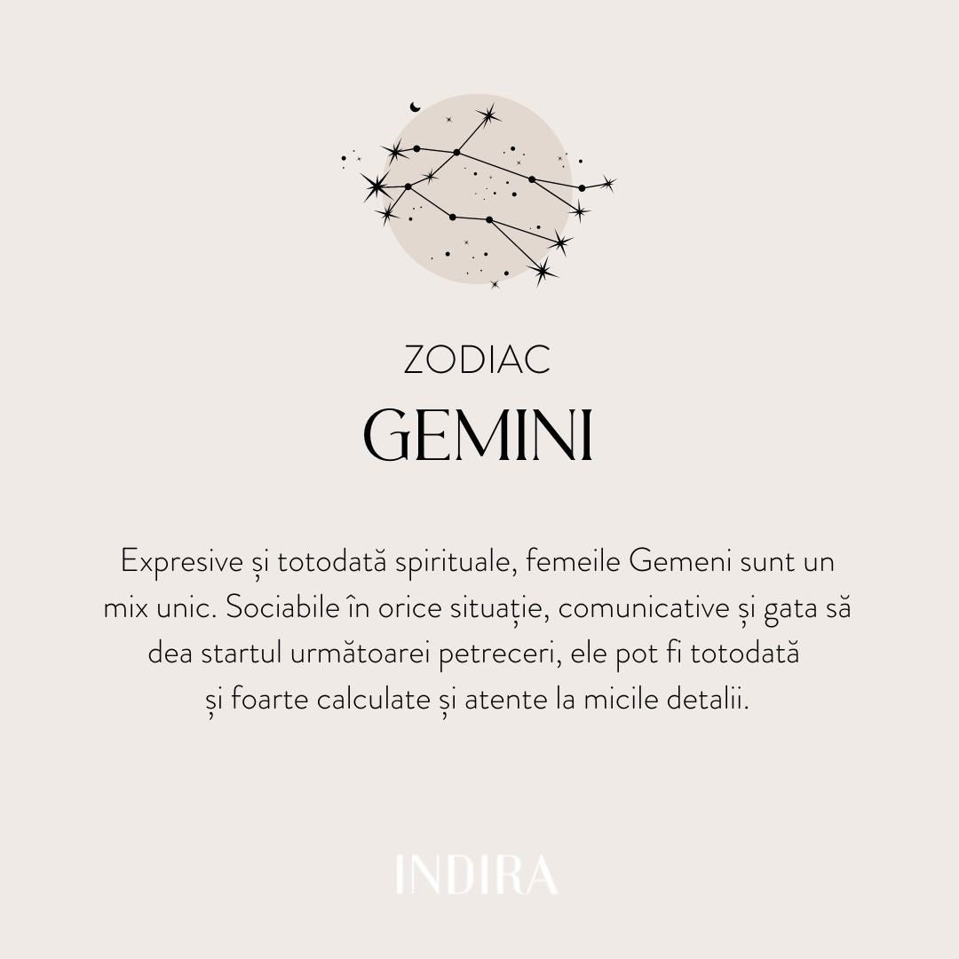 Silver Zodiac - Gemini - Indira - ezüst nyaklánc