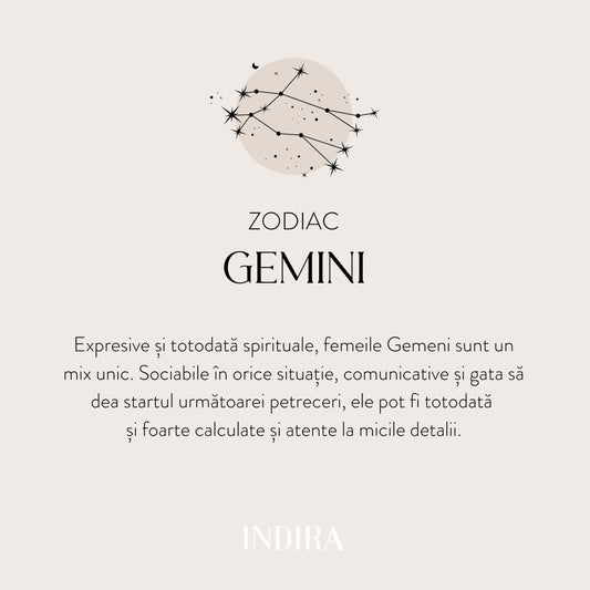 Silver Zodiac - Gemini - Indira - ezüst nyaklánc