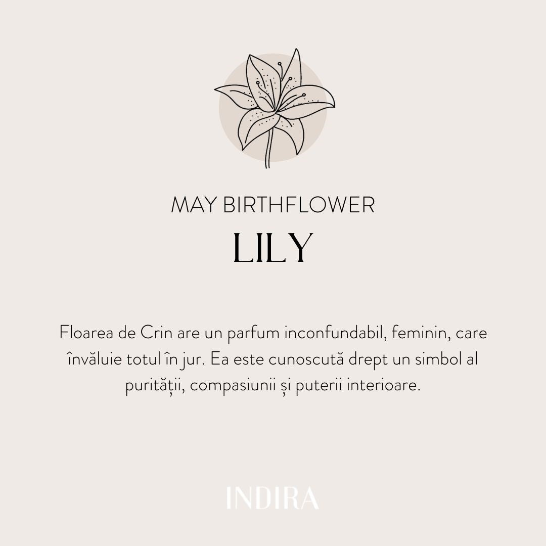 Silver BirthFlower karkötő - Májusi Gyöngyvirág - Indira