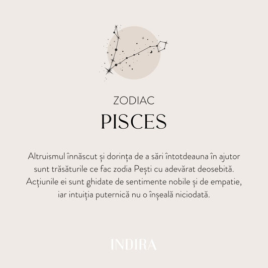 Ezüst Silver Zodiac - Pisces - Indira nyaklánc