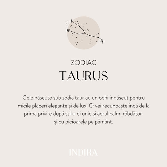 Golden Zodiac ezüst nyaklánc - Taurus - Indira