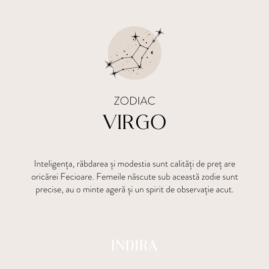 Ezüst Golden Zodiac Nyaklánc - Szűz - Indira